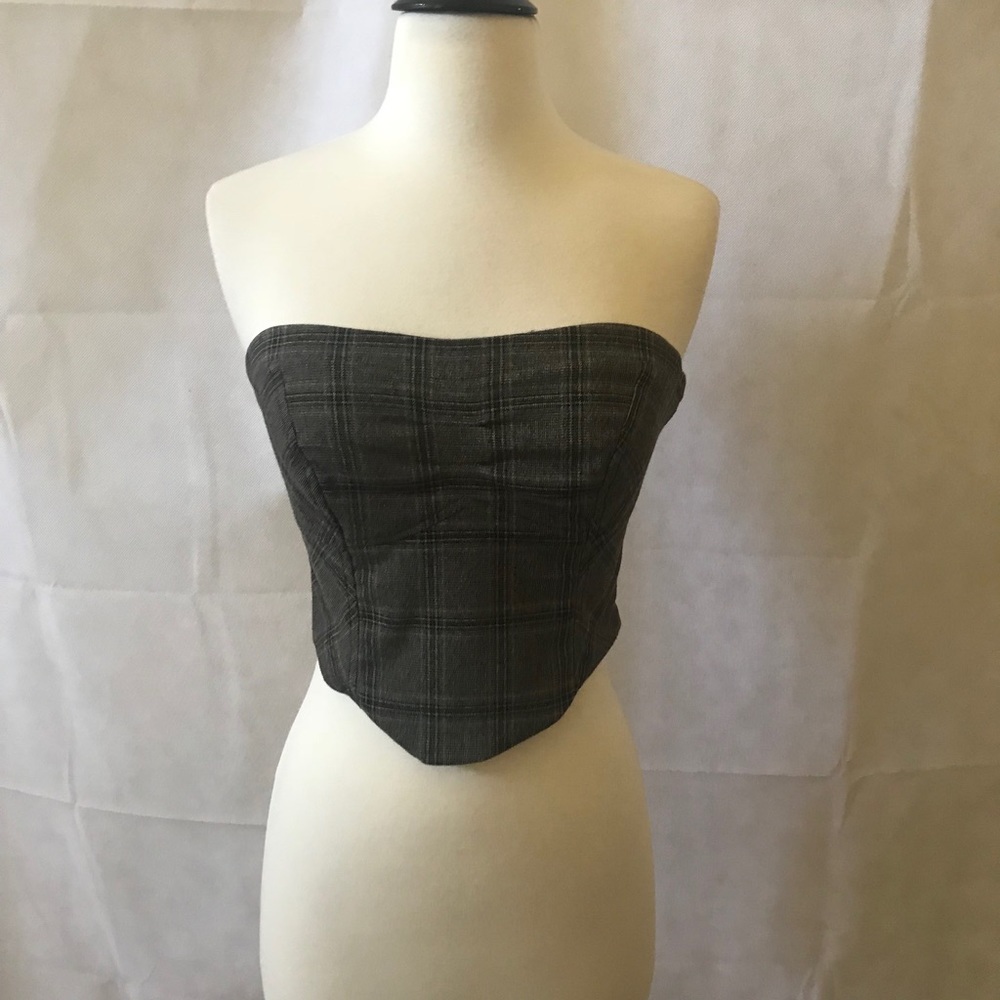 FREE PEOPLE NWT ONE SMOCKED BANDEAU TOP SIZE 4